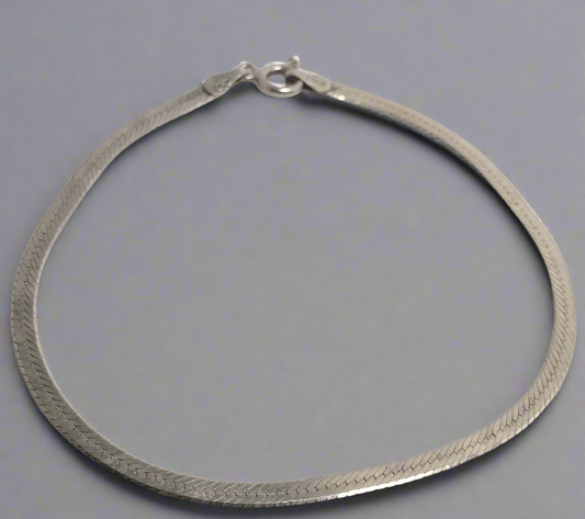 Sterling Silver Herringbone Bracelet