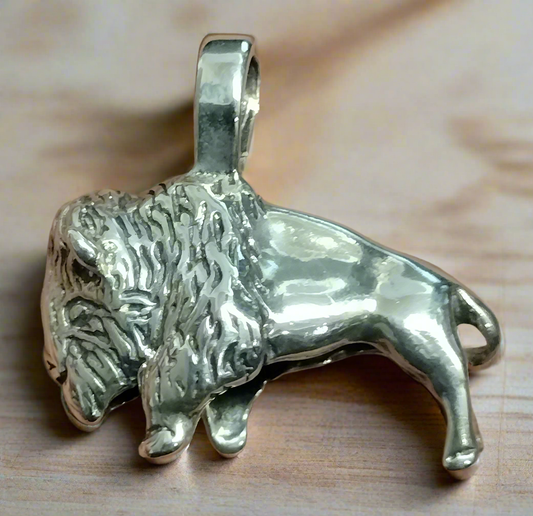 Sterling Silver Buffalo Pendant