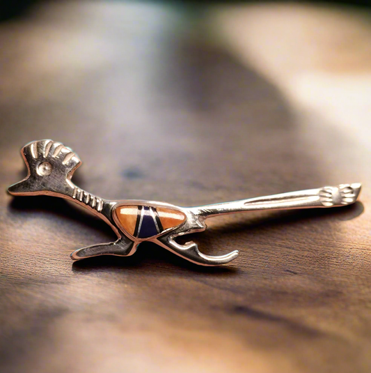 Sterling Silver Roadrunner Pin