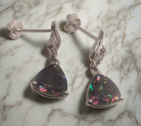 Sterling Silver Mystic Topaz Earrings