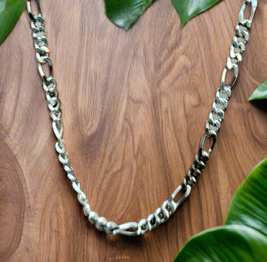 Sterling Silver Figaro Chain