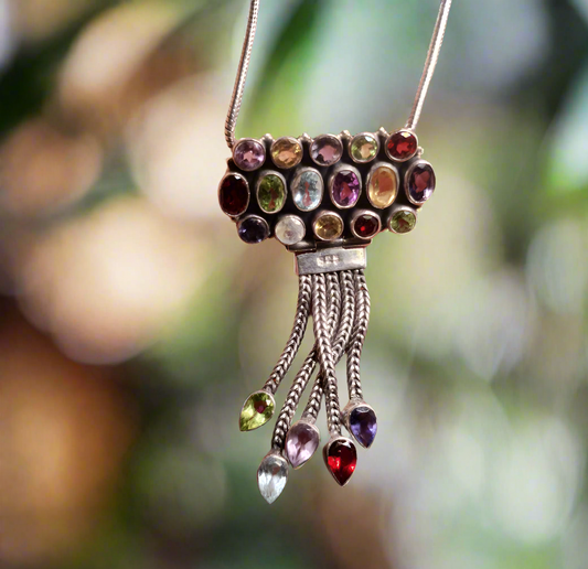 Sterling Silver Gemstone Necklace