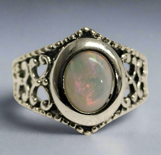Sterling Silver Opal Ring