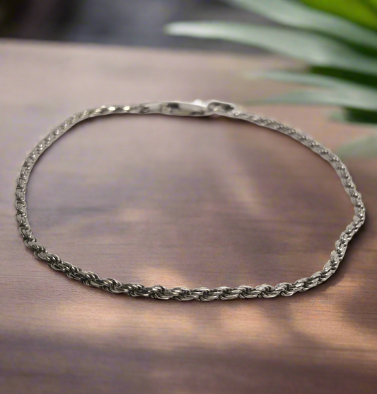 Sterling Silver Rope Bracelet