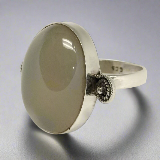 Sterling Silver Agate Ring