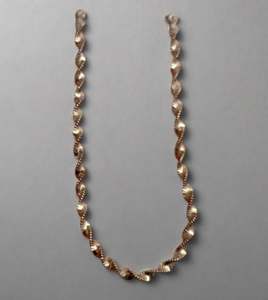 Sterling Silver Twisted herringbone Necklace