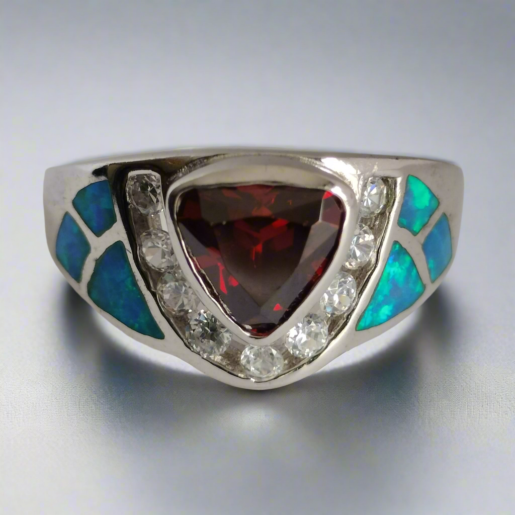 Sterling Silver Multi Stone Ring