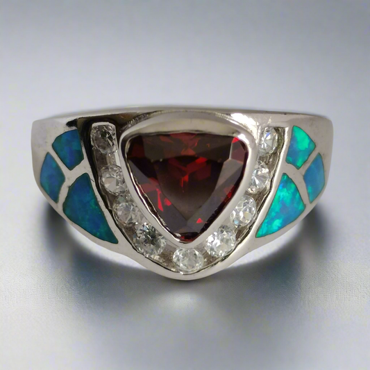 Sterling Silver Multi Stone Ring