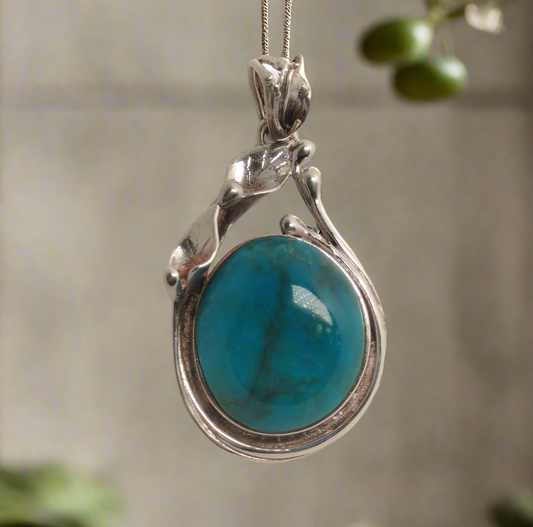 Sterling Silver Turquoise Pendant
