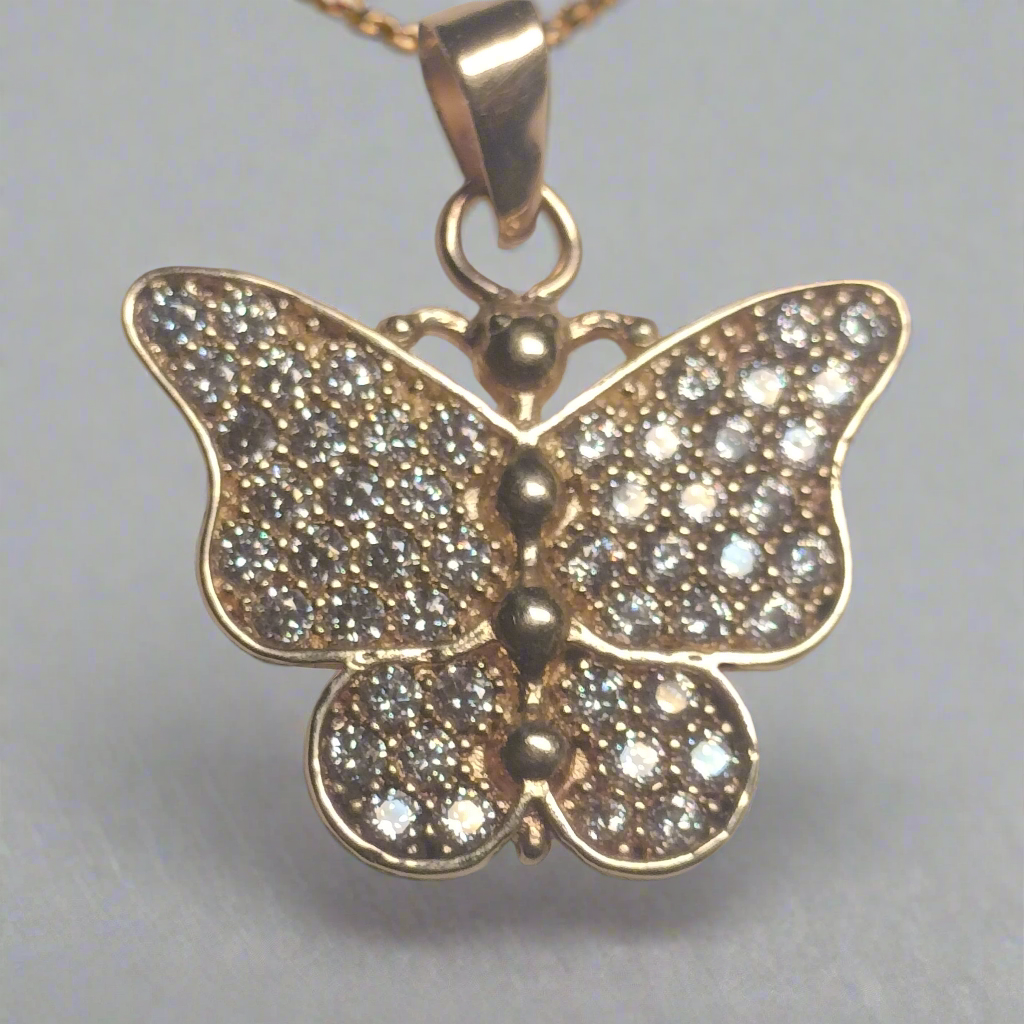 10k Gold Cubic Zirconia Pendant