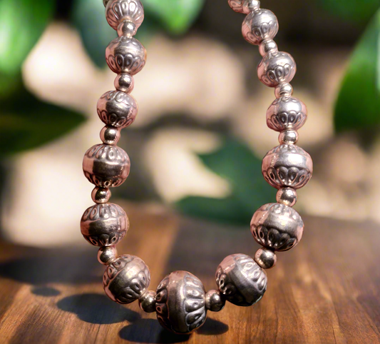 Sterling Silver Beaded Necklace