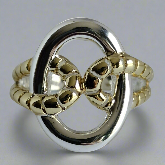 Sterling Silver Gold Plated Ring