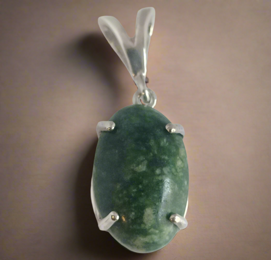 Sterling Silver Jade Pendant
