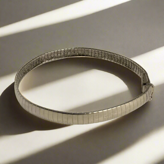Sterling Silver Gold Plated Omega Bracelet