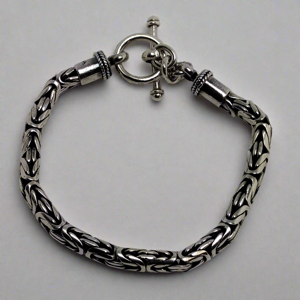 Sterling Silver Byzantine Bracelet