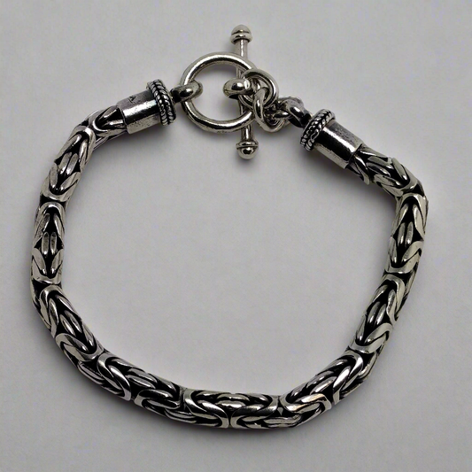 Sterling Silver Byzantine Bracelet