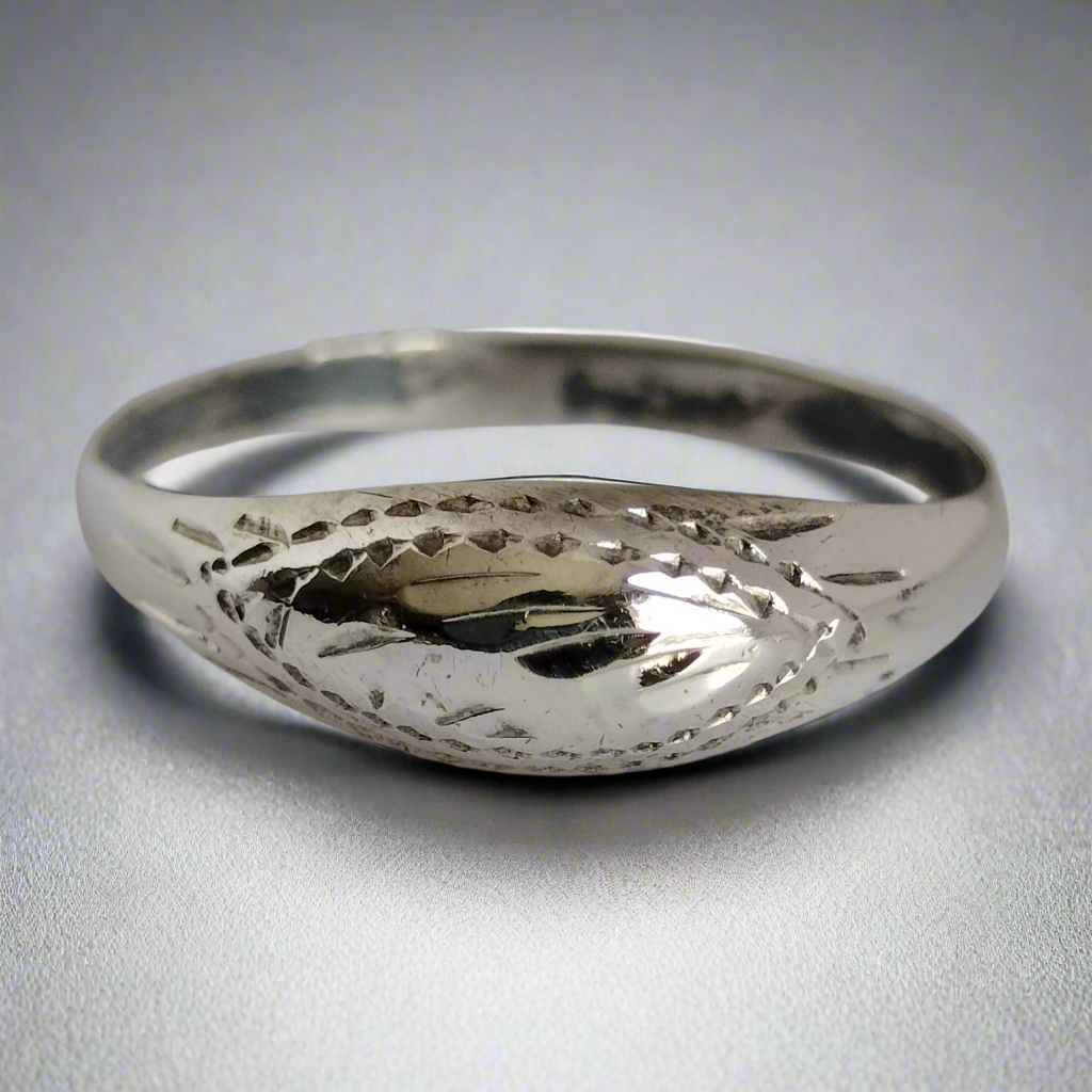 Sterling Silver Engraved Ring