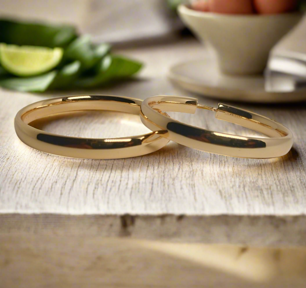 Sterling Silver Gold plated Hoop Earrings