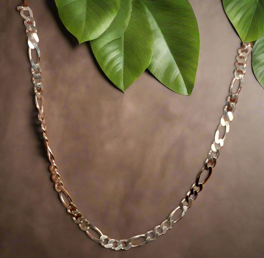 Sterling Silver Figaro Chain