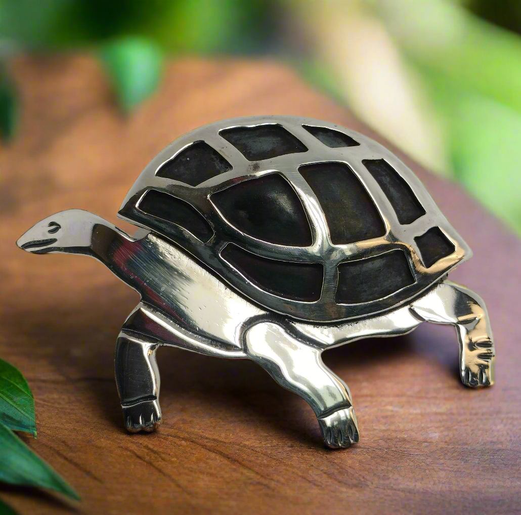 Sterling Silver Tortoise Brooch