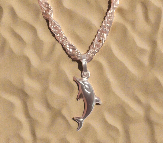 Sterling Silver Dolphin Pendant and chain