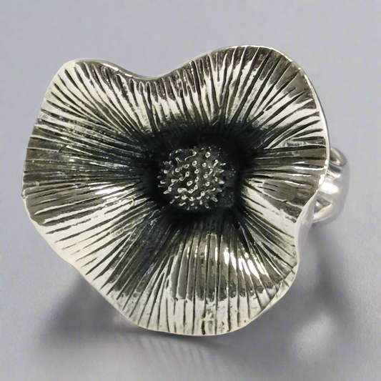 Sterling Silver Flower Ring
