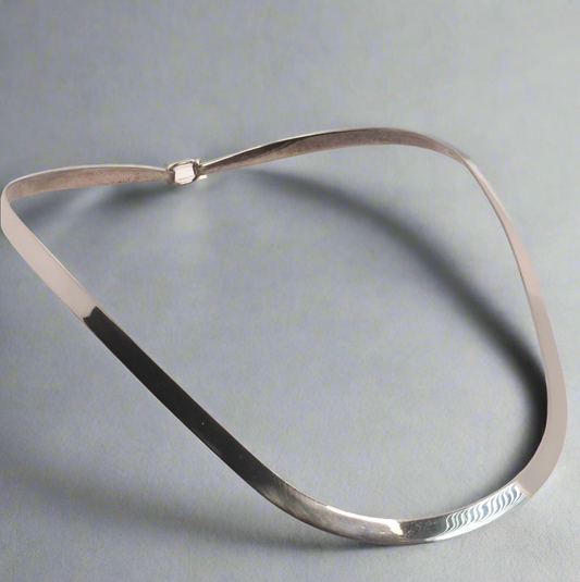Sterling Silver Cuff Necklace