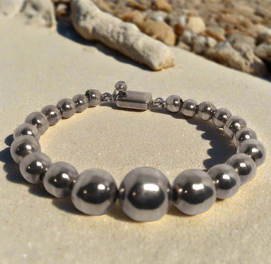 Sterling Silver Bead Bracelet