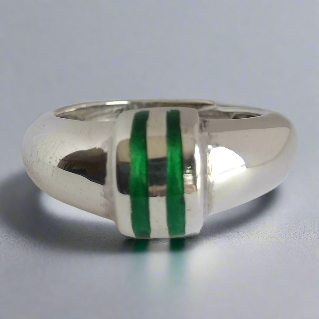 Sterling Silver Enamel Ring