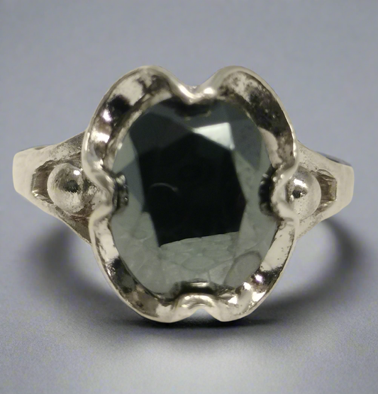 Sterling Silver Hematite Ring