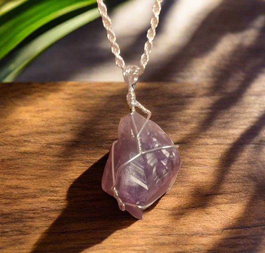 Sterling Silver Amethyst Pendant and Chain