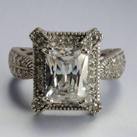 Sterling Silver Cubic Zirconia Ring