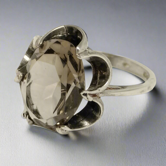 Sterling Silver Smokey Quartz Ring