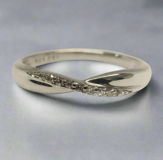 Sterling Silver and Diamond Band