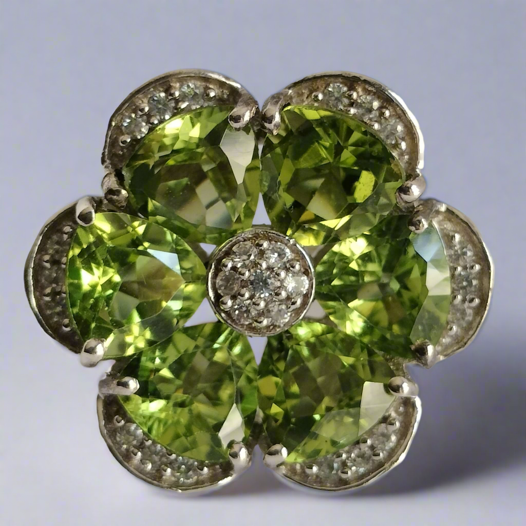 Sterling Silver Peridot Ring