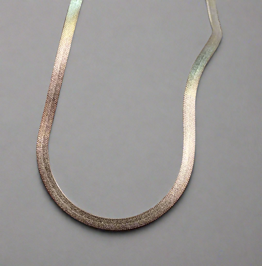 Sterling Silver Herringbone Necklace