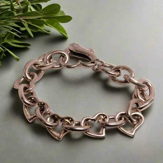 Sterling Silver Heart Bracelet