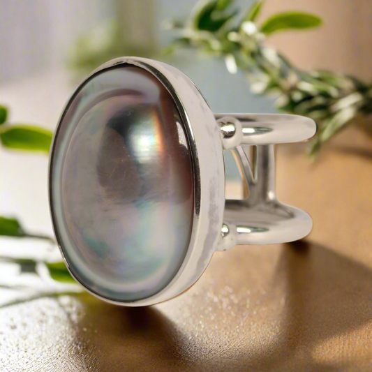 Sterling Silver Pearl Ring