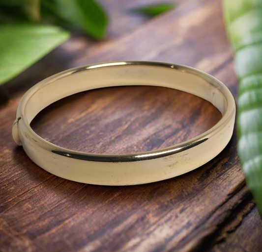 Gold Over Sterling Silver Bangle Bracelet