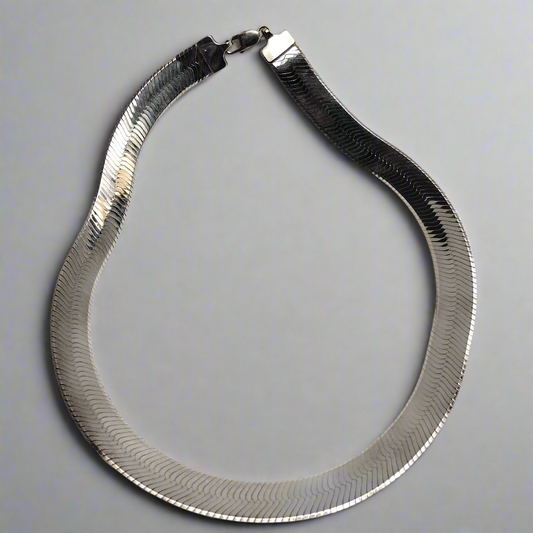 Sterling Silver Herringbone Necklace