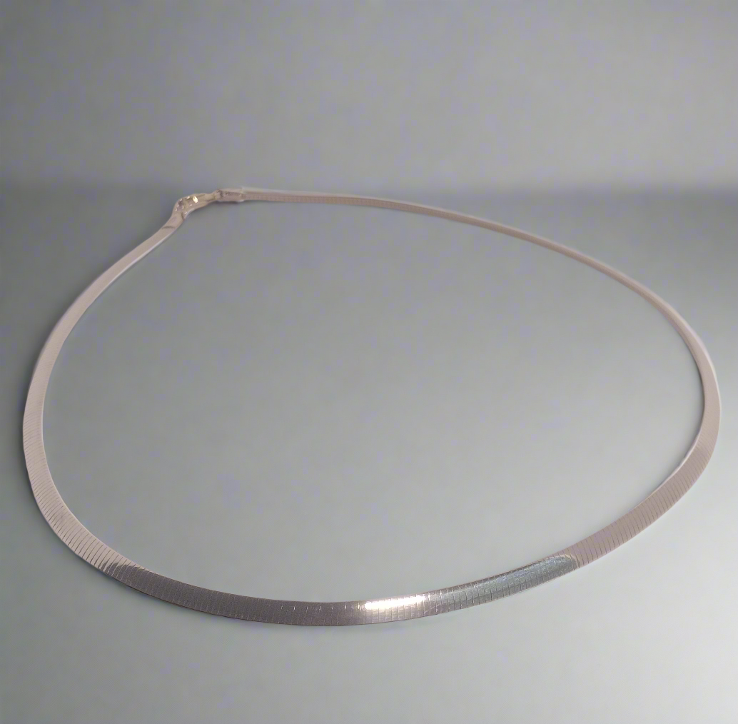 Sterling Silver Gold Plated Reversible Omega Necklace