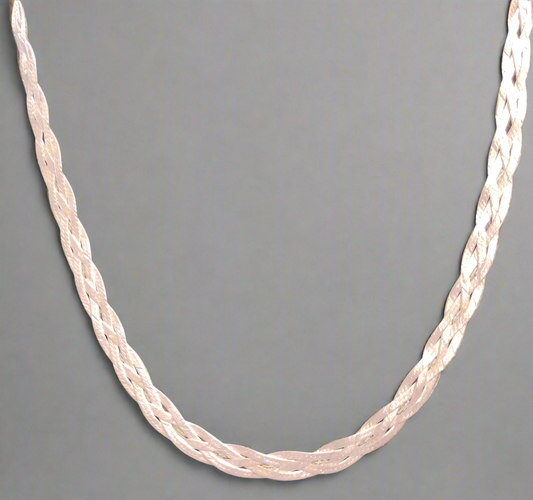 Sterling Silver Braided Herringbone