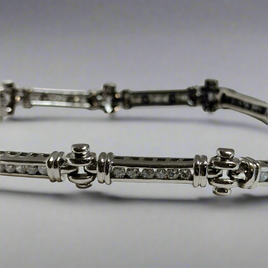 Sterling Silver Cubic Zirconia Tennis Bracelet