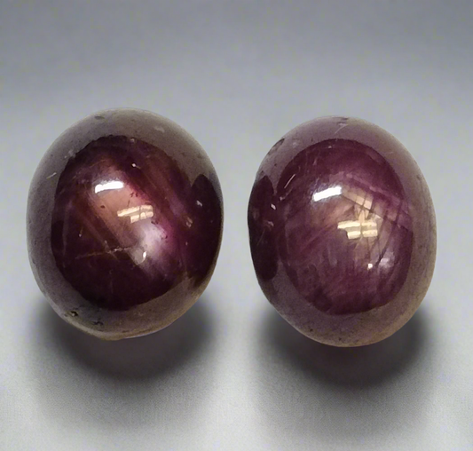 7.6 Carats Star Ruby Matched Pair