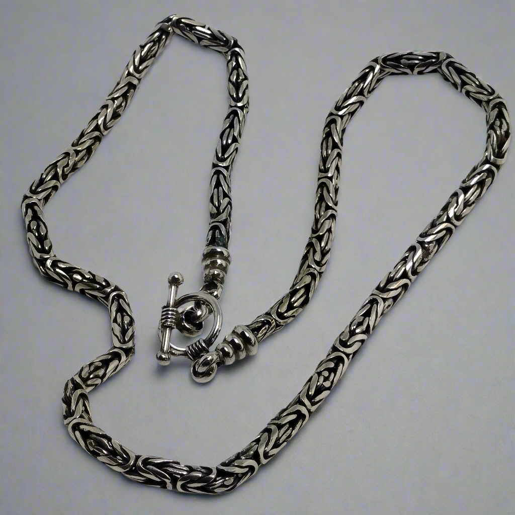 Sterling Silver Byzantine Necklace