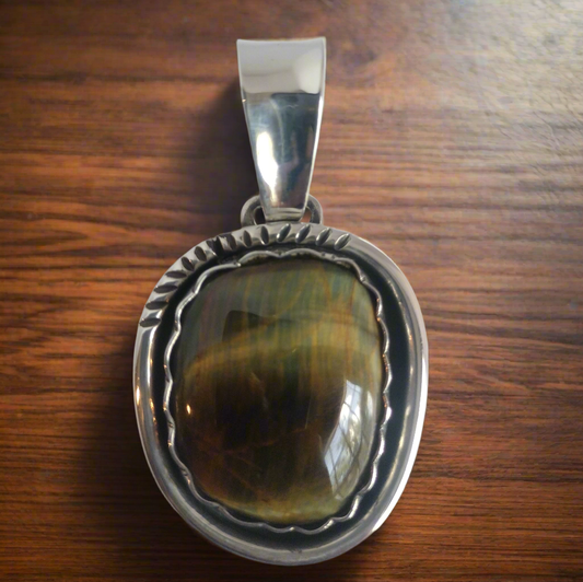 Sterling Silver Tigereye Pendant