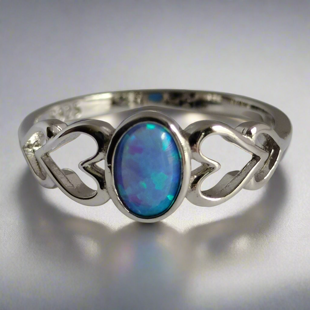 Sterling Silver Opal Ring