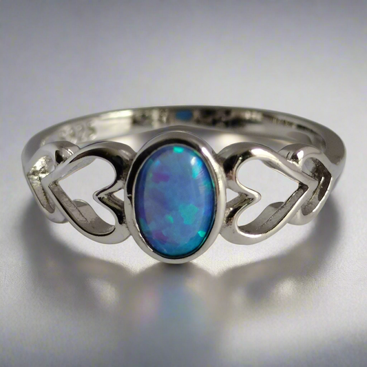 Sterling Silver Opal Ring