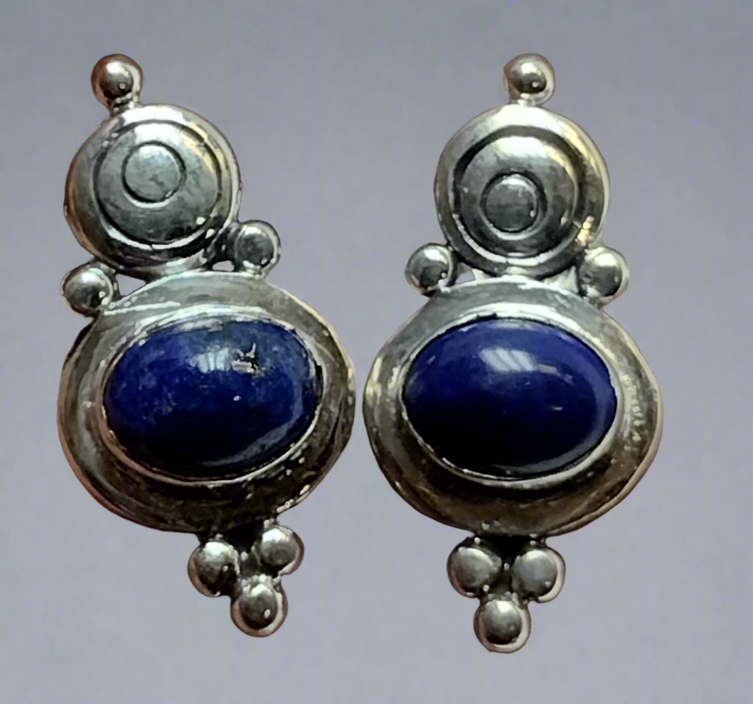 Sterling Silver Lapis Earrings