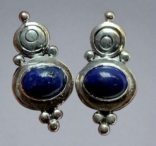Sterling Silver Lapis Earrings